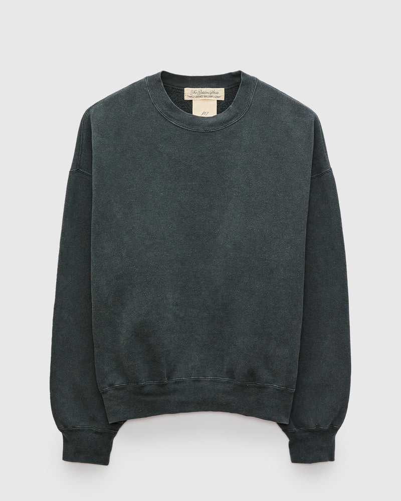 Special Finish Fleece Lined Crewneck in Black