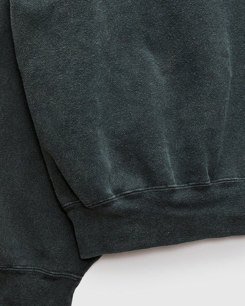 Special Finish Fleece Lined Crewneck in Black