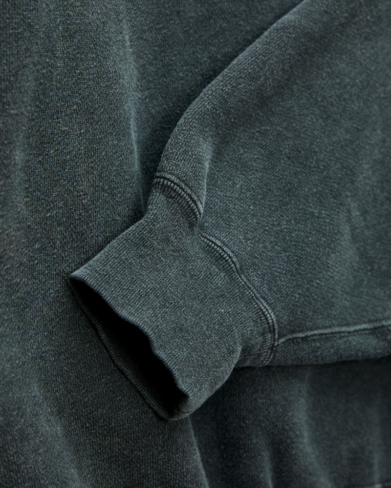 Special Finish Fleece Lined Crewneck in Black