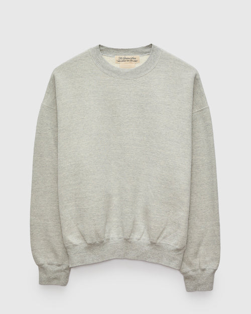 Special Finish Fleece Lined Crewneck in Heather Grey
