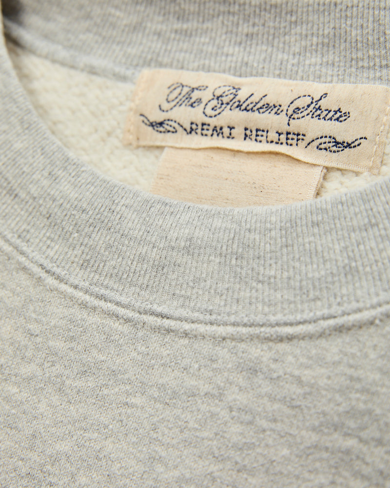 Special Finish Fleece Lined Crewneck in Heather Grey