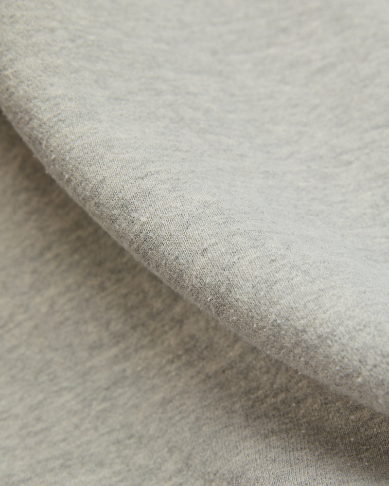 Special Finish Fleece Lined Crewneck in Heather Grey
