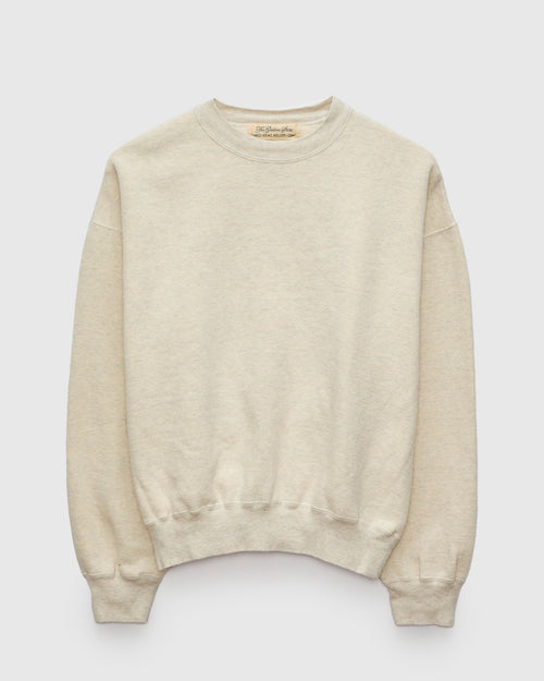 Special Finish Fleece Lined Crewneck in Oatmeal
