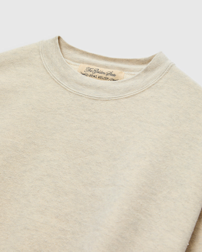 Special Finish Fleece Lined Crewneck in Oatmeal
