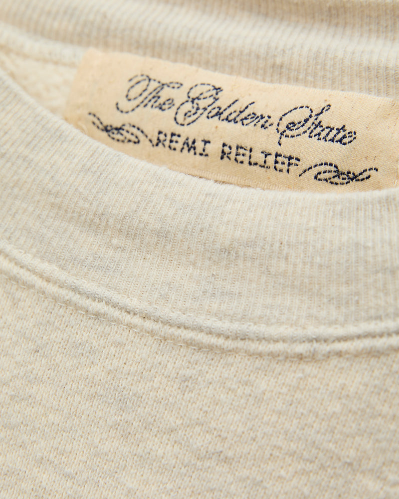 Special Finish Fleece Lined Crewneck in Oatmeal