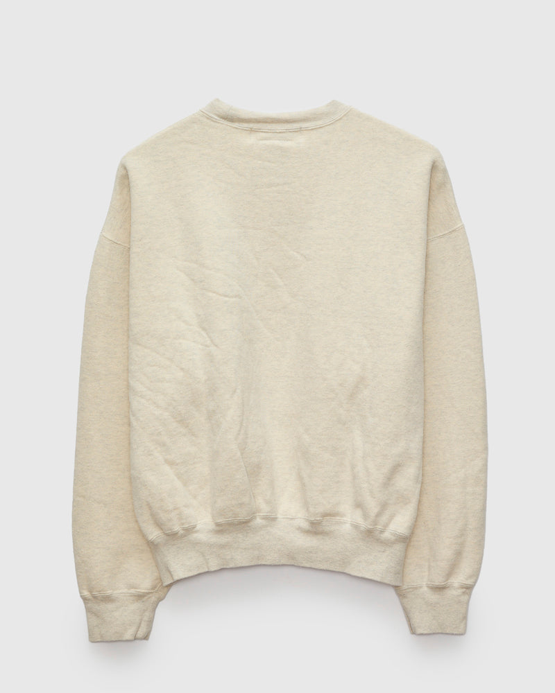 Special Finish Fleece Lined Crewneck in Oatmeal