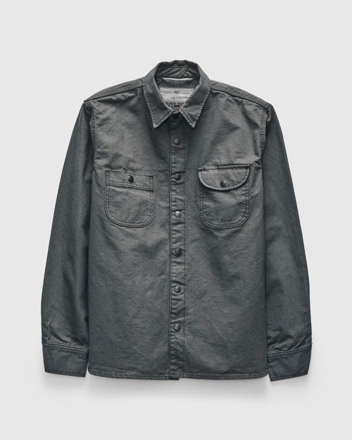 Dyed Canvas Work Shirt in Ash