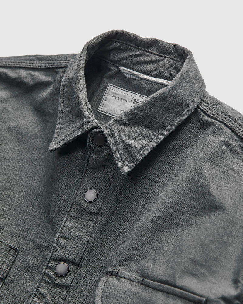 Dyed Canvas Work Shirt in Ash