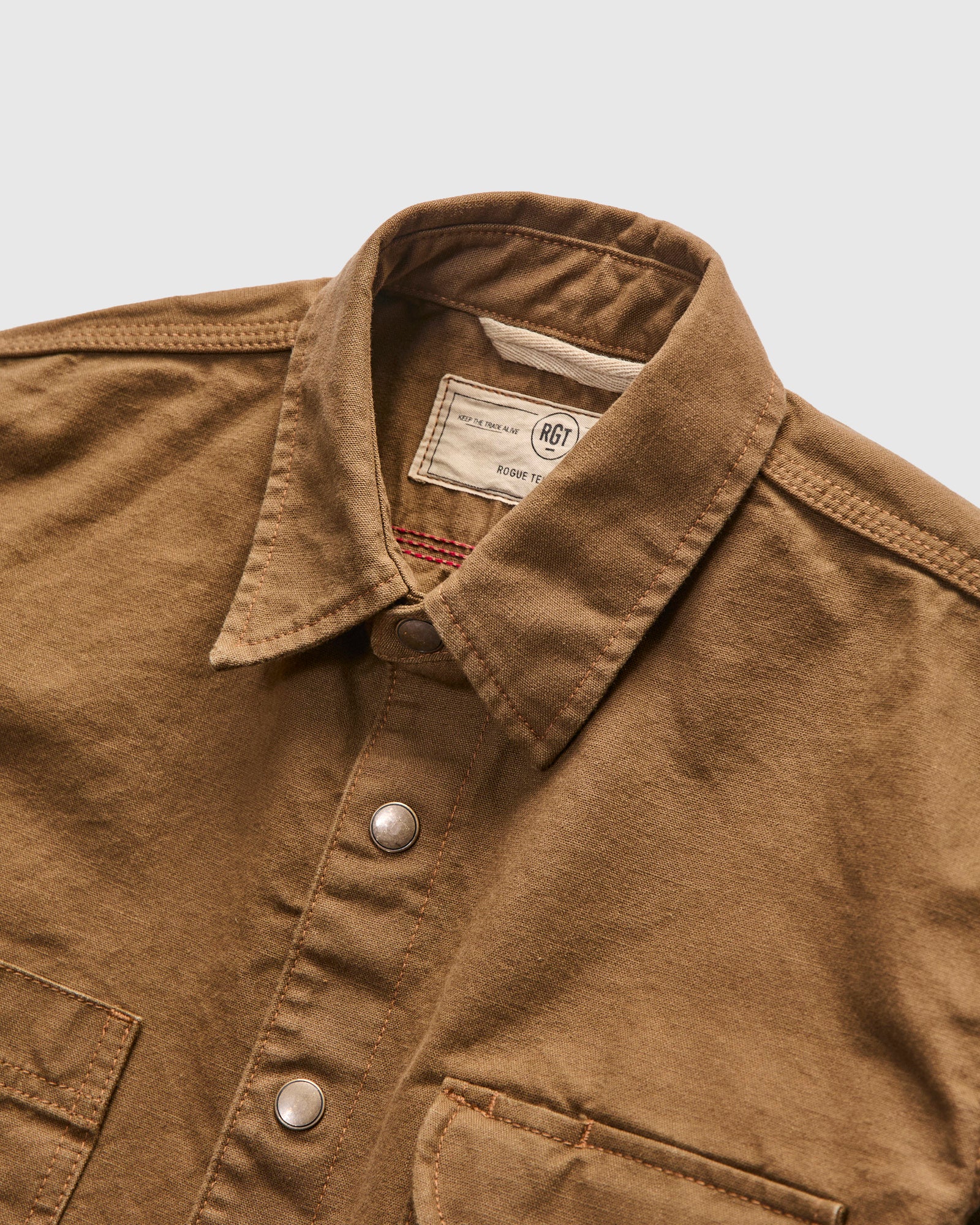 Dyed Canvas Work Shirt in Golden Brown – Blue Owl Workshop