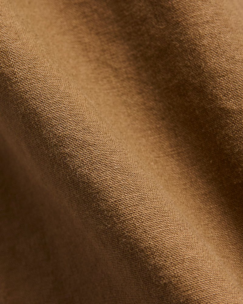 Dyed Canvas Work Shirt in Golden Brown