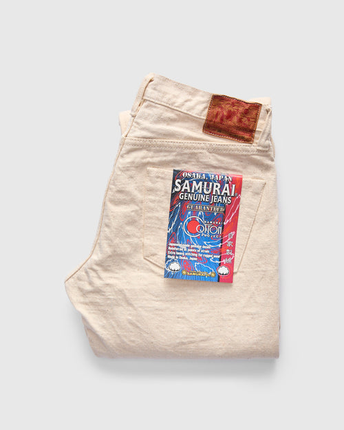 S510SC-KI "Samurai Cotton Project" 18oz Ecru Selvedge Denim - Regular Straight Fit