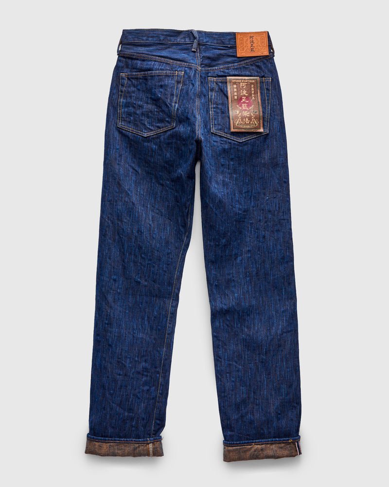 D1905S "Awa Shoai Kakishibu" 15oz Natural Indigo Kakishibu Selvedge Jeans - Regular Straight Fit