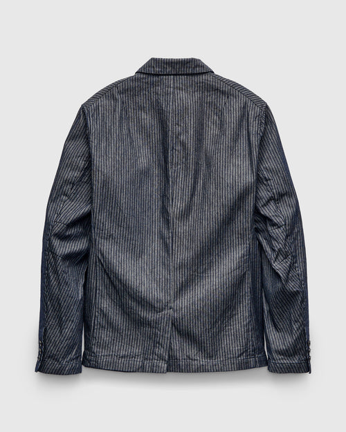 OR-4325 Dobby Sack Jacket in Indigo Stripe