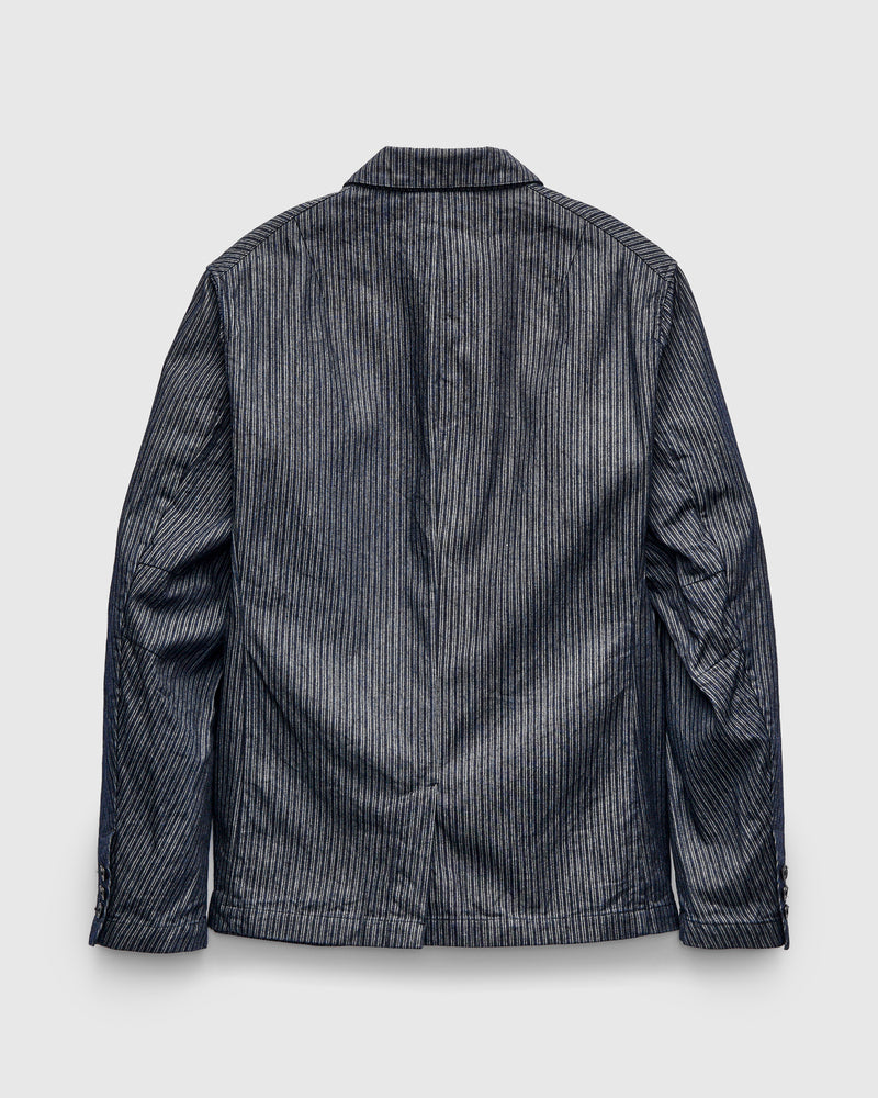 OR-4325 Dobby Sack Jacket in Indigo Stripe