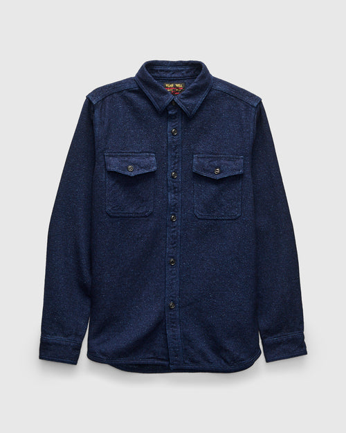 Amundsen Indigo Flannel Shirt in Indigo