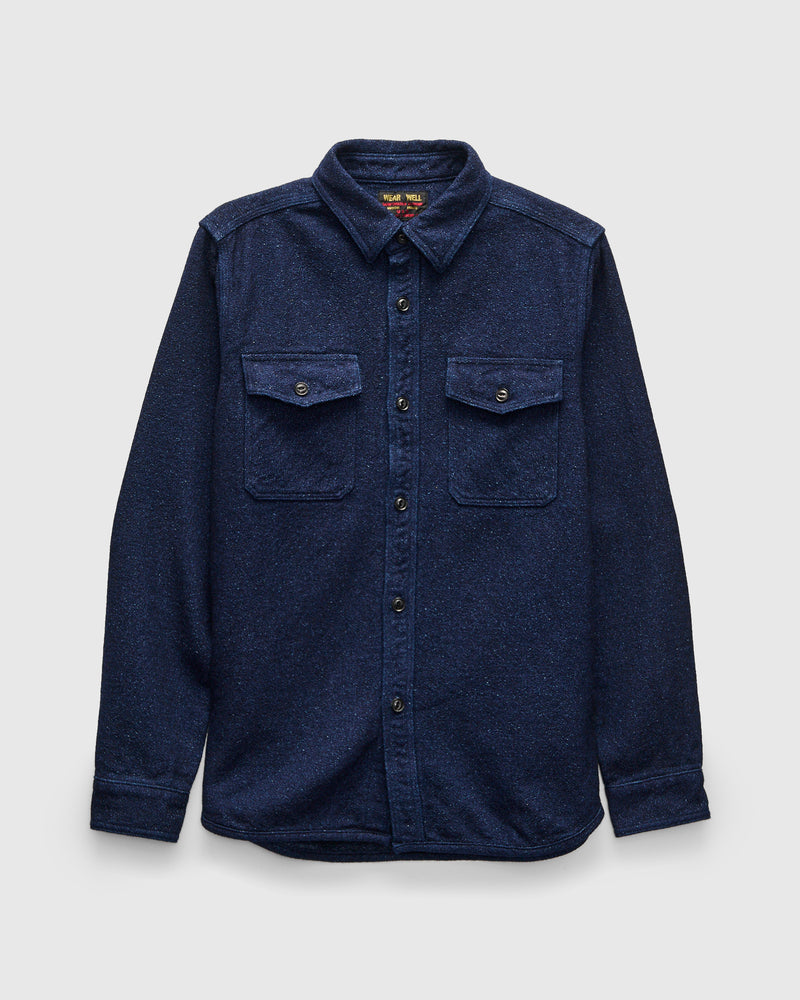 Amundsen Indigo Flannel Shirt in Indigo