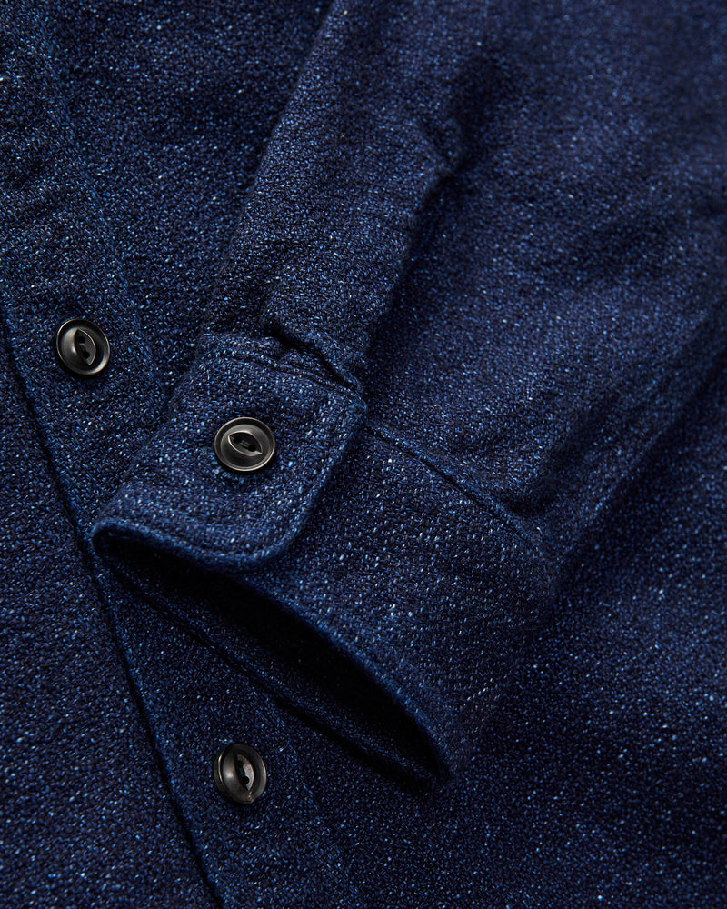 Amundsen Indigo Flannel Shirt in Indigo