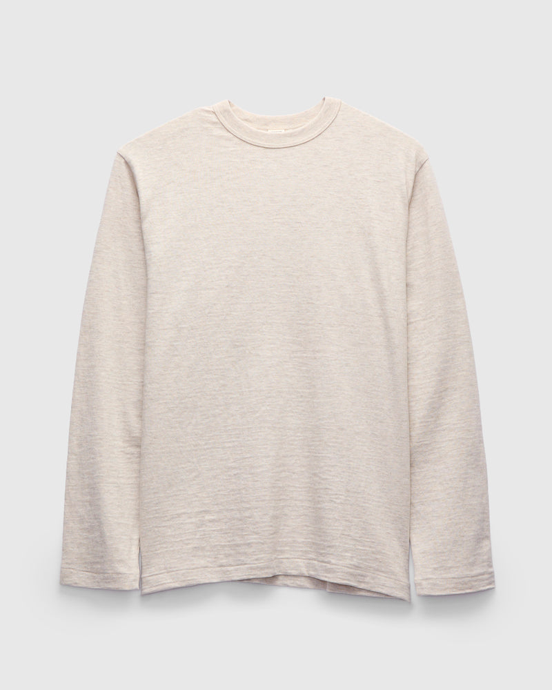 5906 Loopwheel Long Sleeve Tee in Oatmeal