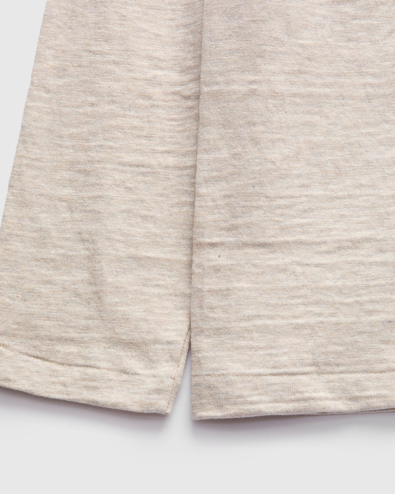 5906 Loopwheel Long Sleeve Tee in Oatmeal