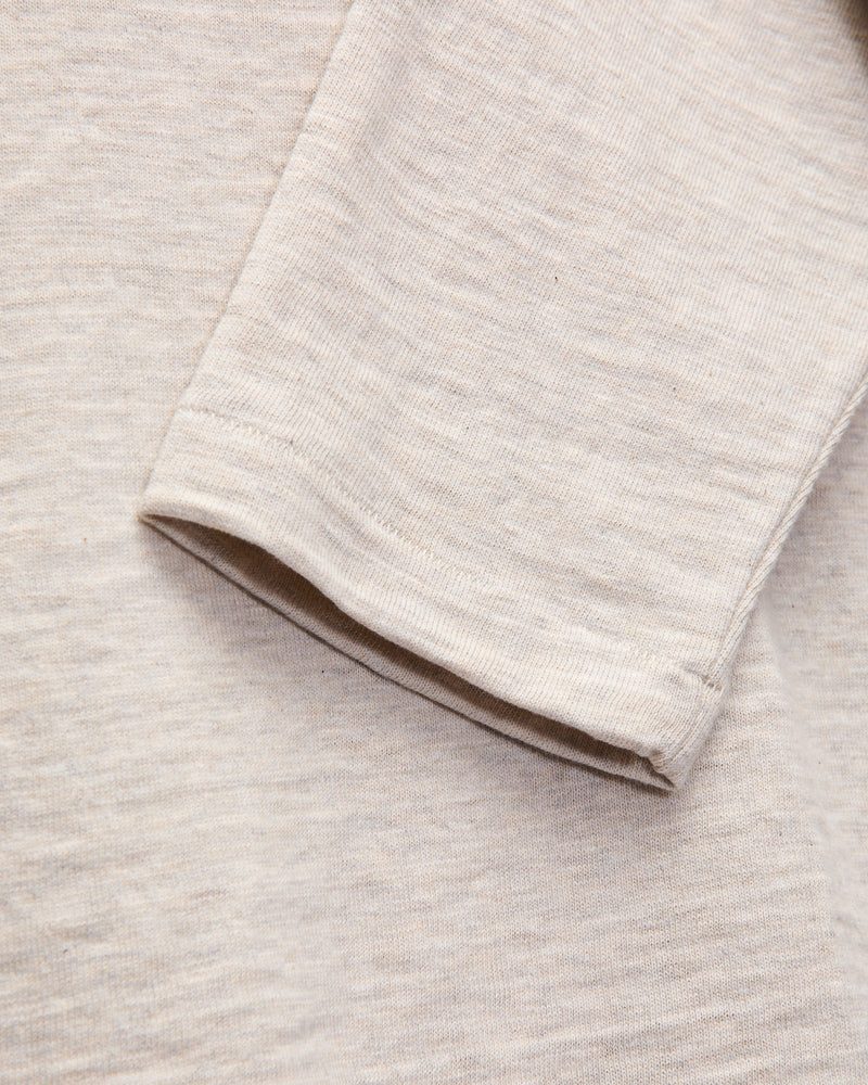 5906 Loopwheel Long Sleeve Tee in Oatmeal