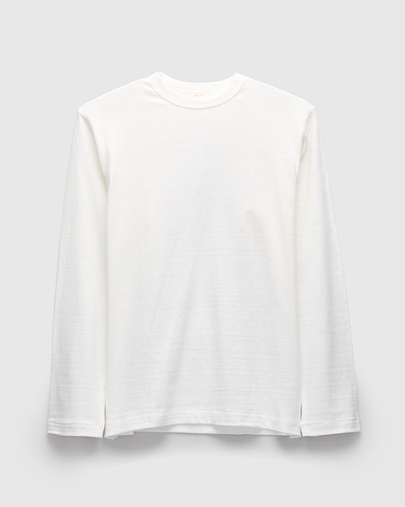 5906 Loopwheel Long Sleeve Tee in Off White