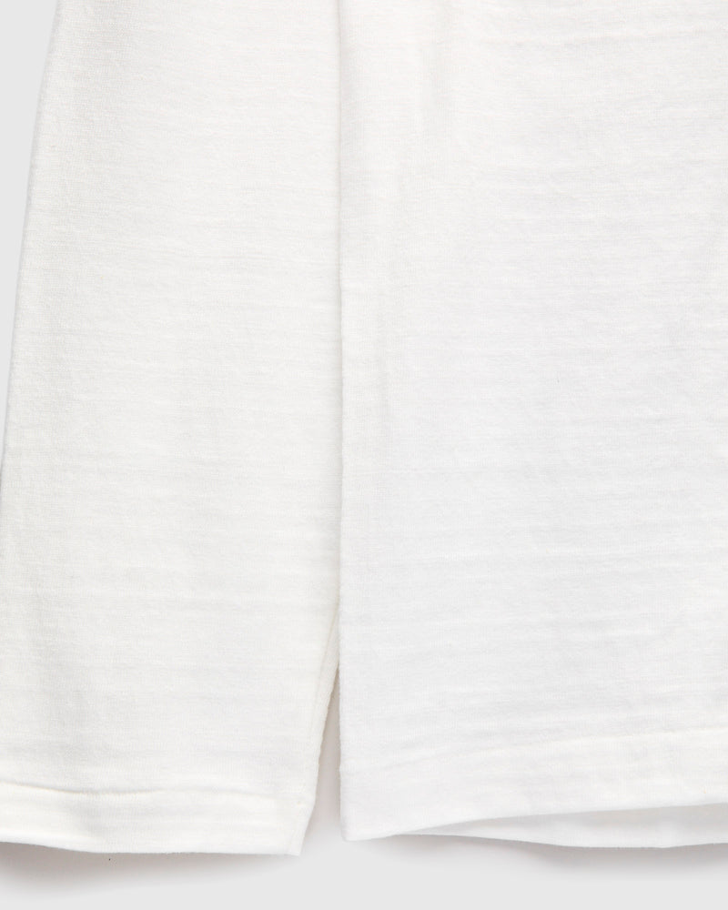 5906 Loopwheel Long Sleeve Tee in Off White