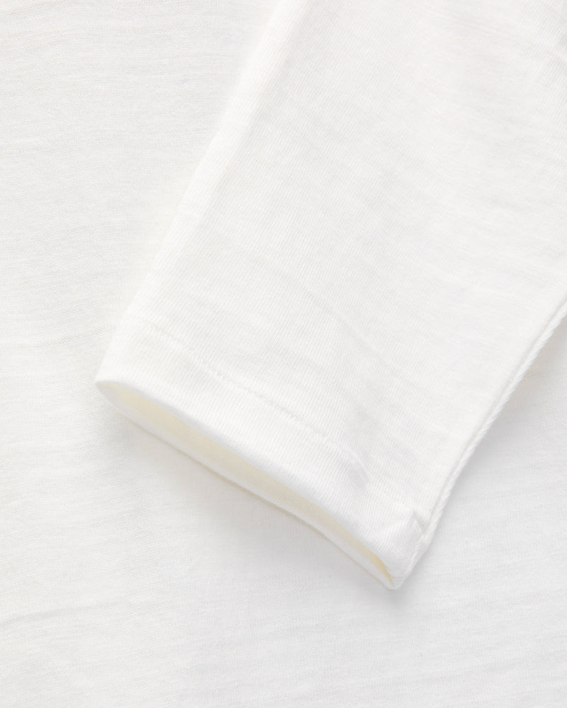 5906 Loopwheel Long Sleeve Tee in Off White