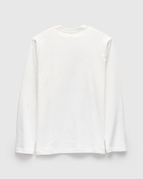 5906 Loopwheel Long Sleeve Tee in Off White