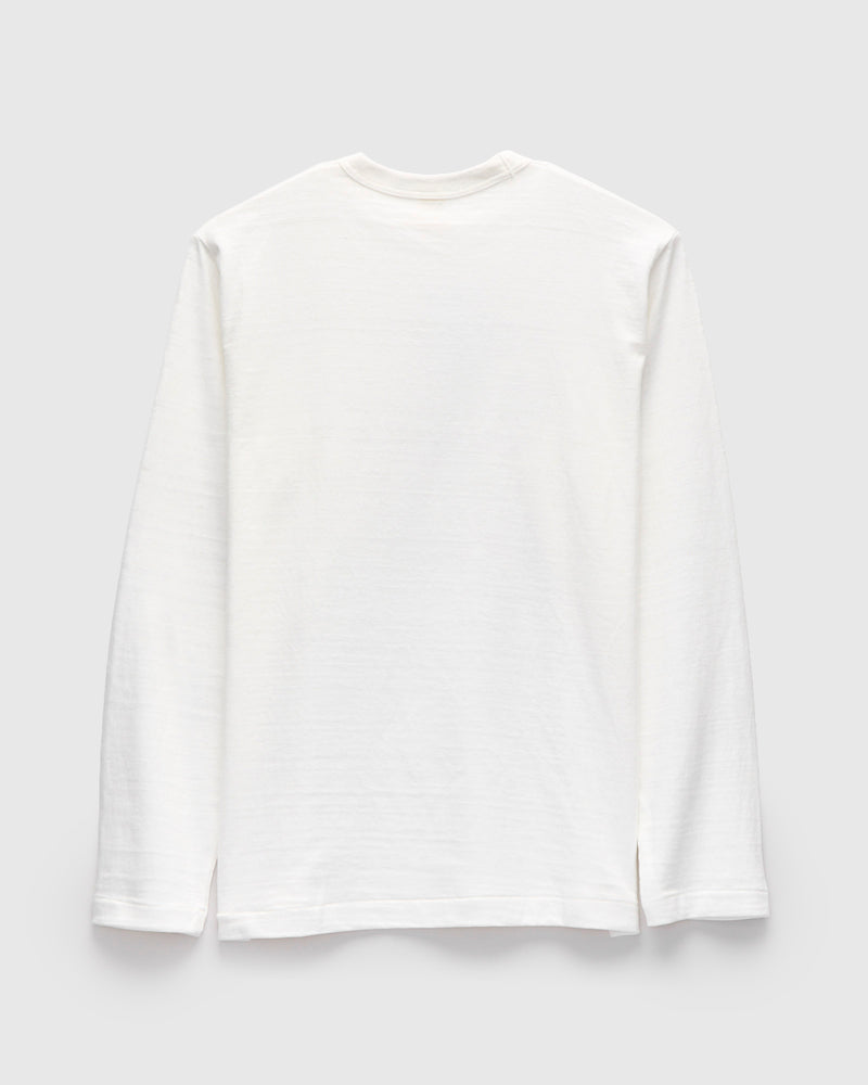 5906 Loopwheel Long Sleeve Tee in Off White