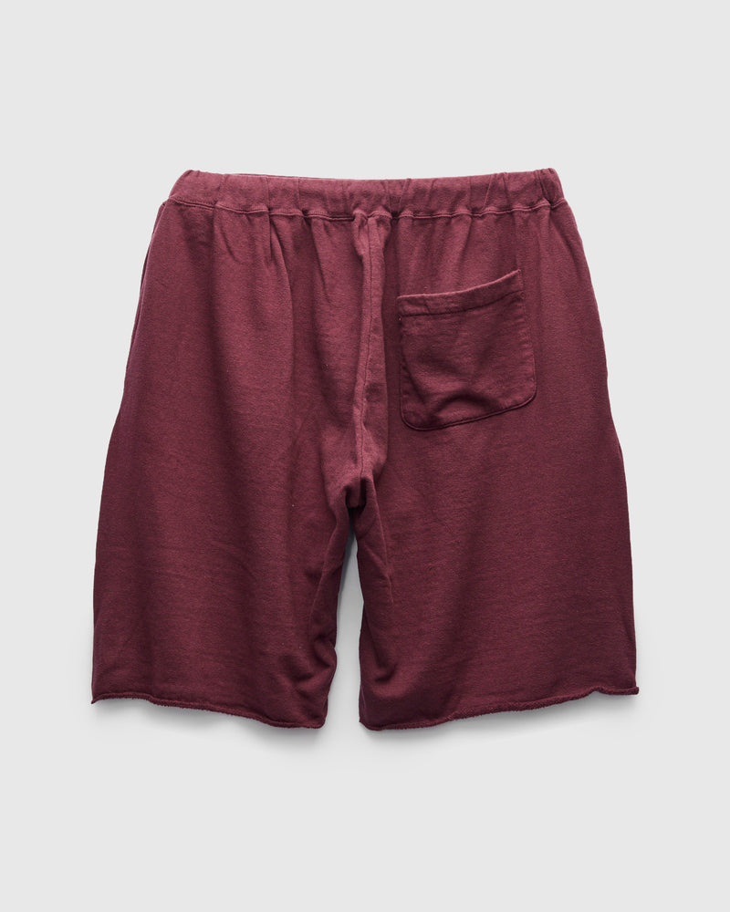 Cutoff Sweatshort in Bordeaux