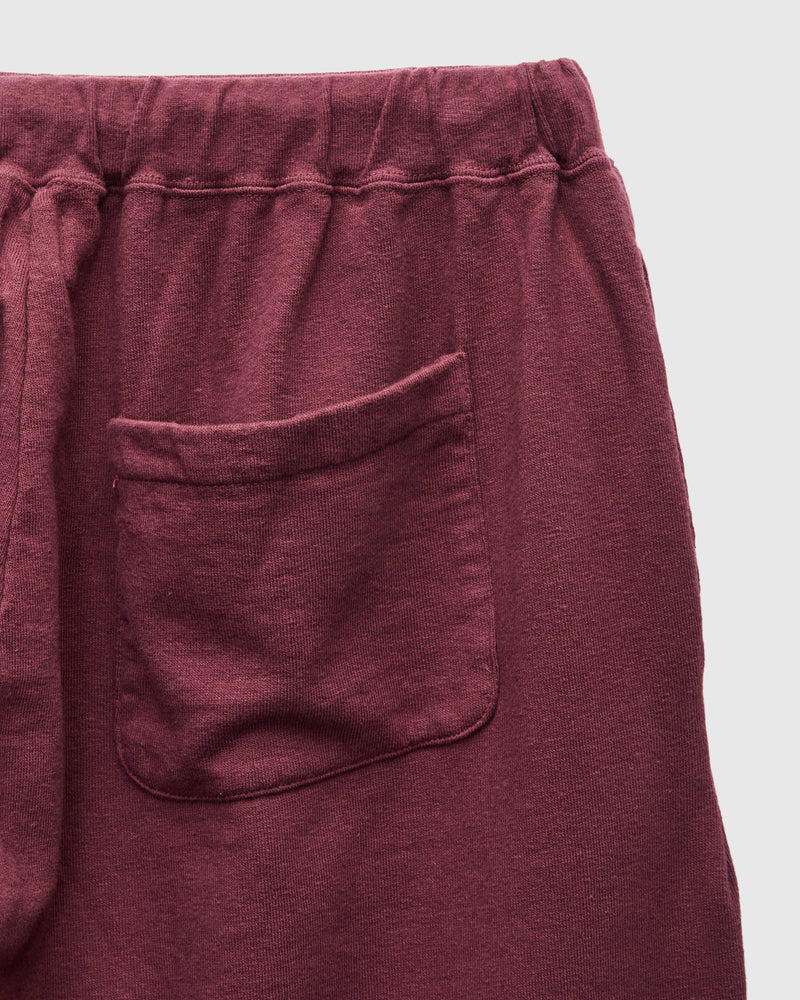 Cutoff Sweatshort in Bordeaux