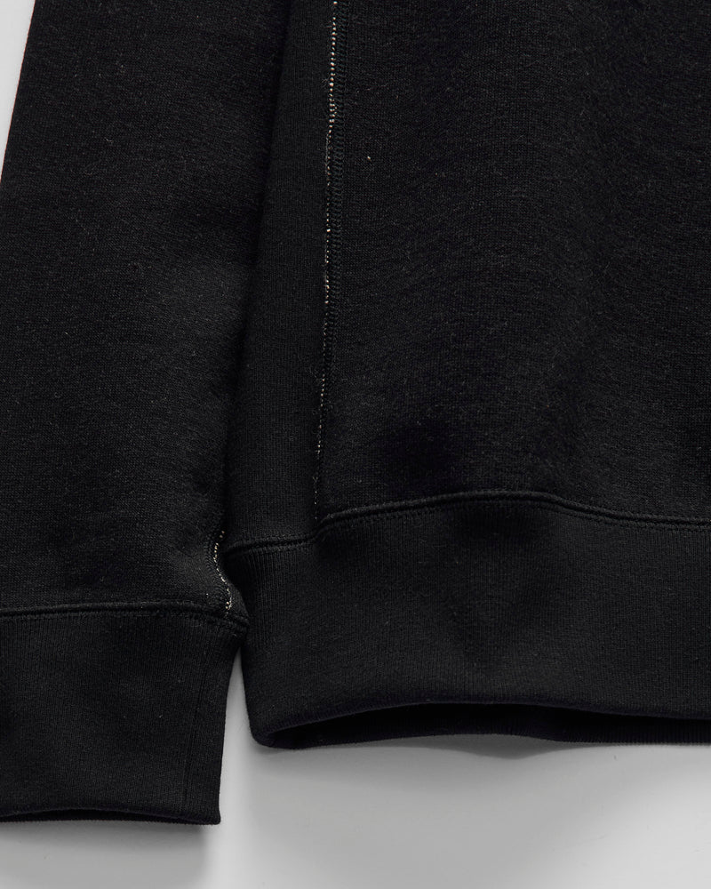 Fleeced FoxFibre® Pullover Crewneck in Black Coyote
