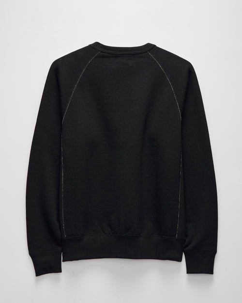 Fleeced FoxFibre® Pullover Crewneck in Black Coyote