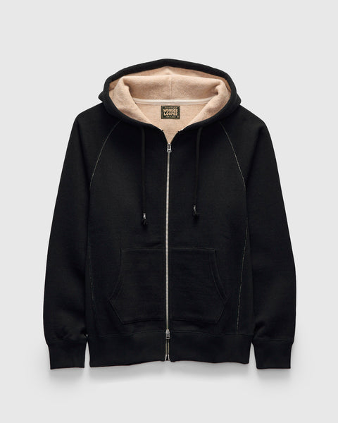 Fleeced FoxFibre® Zip Hoodie in Black Coyote – Blue Owl Workshop