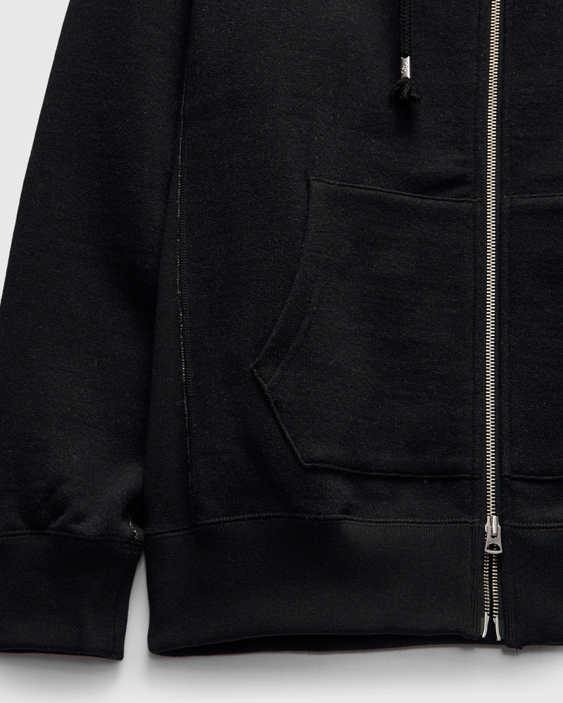 Fleeced FoxFibre® Zip Hoodie in Black Coyote