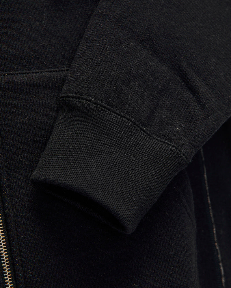 Fleeced FoxFibre® Zip Hoodie in Black Coyote