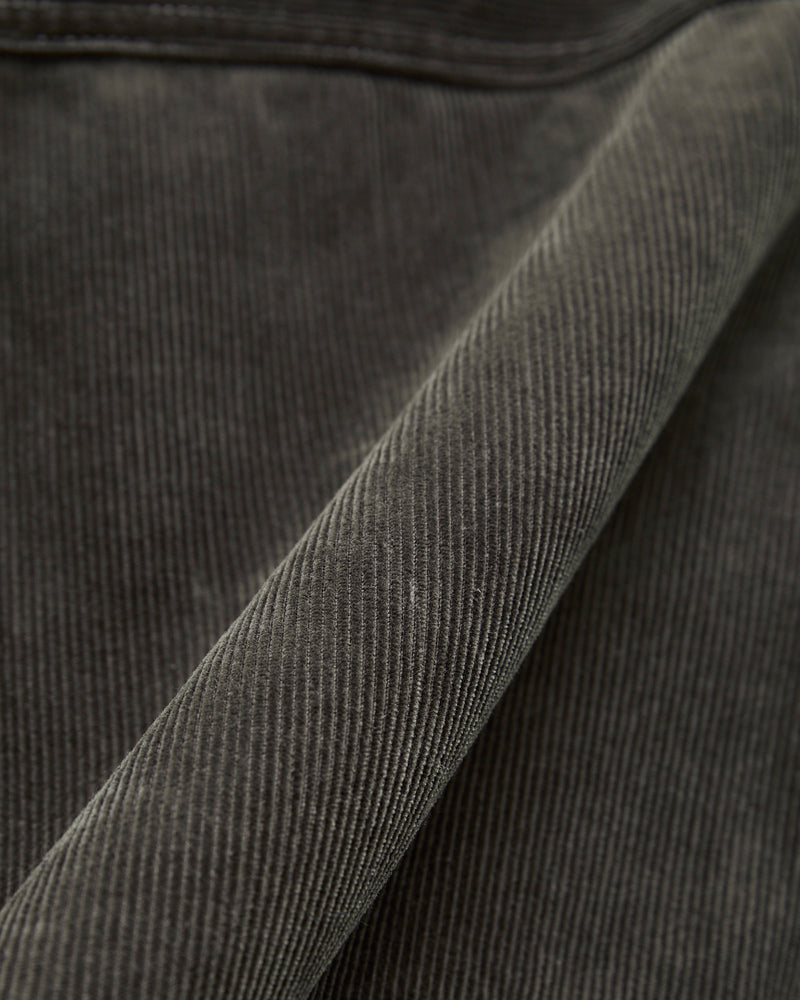 Double Pocket Corduroy Jacket in Charcoal Grey
