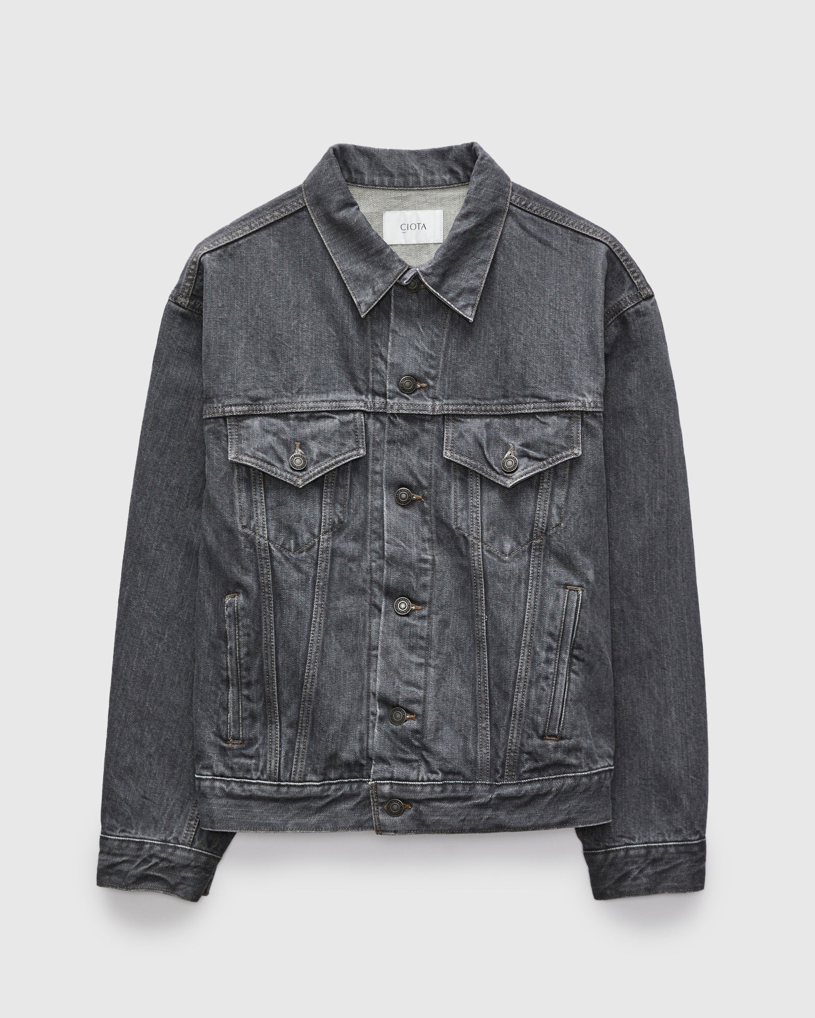 ciota 4 Pocket Denim Jacket サイズ44 4 Pocket Denim Jacket in Medium Grey – Blue Owl Workshop