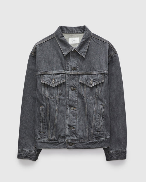 4 Pocket Denim Jacket in Medium Grey