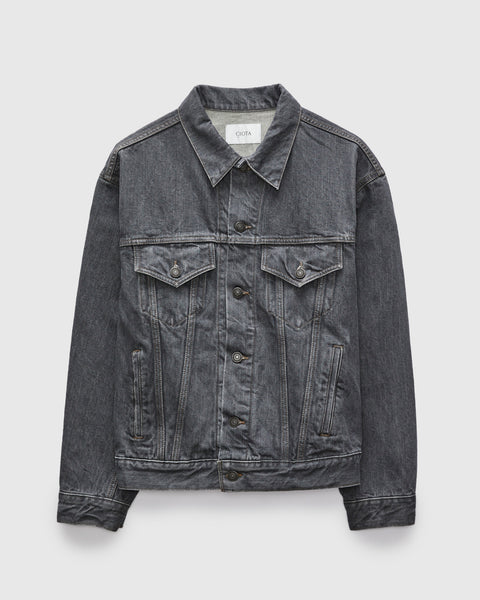 4 Pocket Denim Jacket in Medium Grey – Blue Owl Workshop