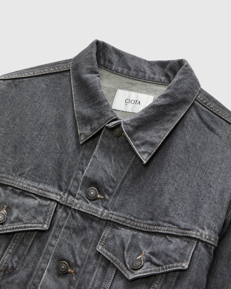4 Pocket Denim Jacket in Medium Grey
