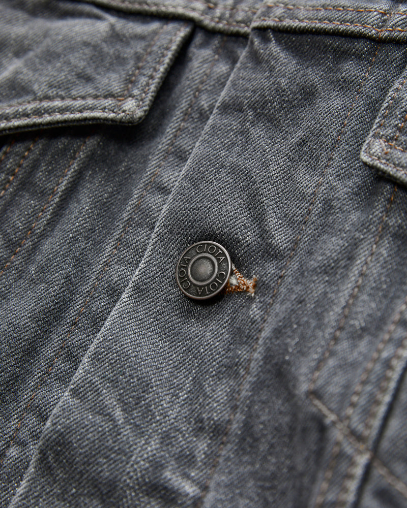 4 Pocket Denim Jacket in Medium Grey