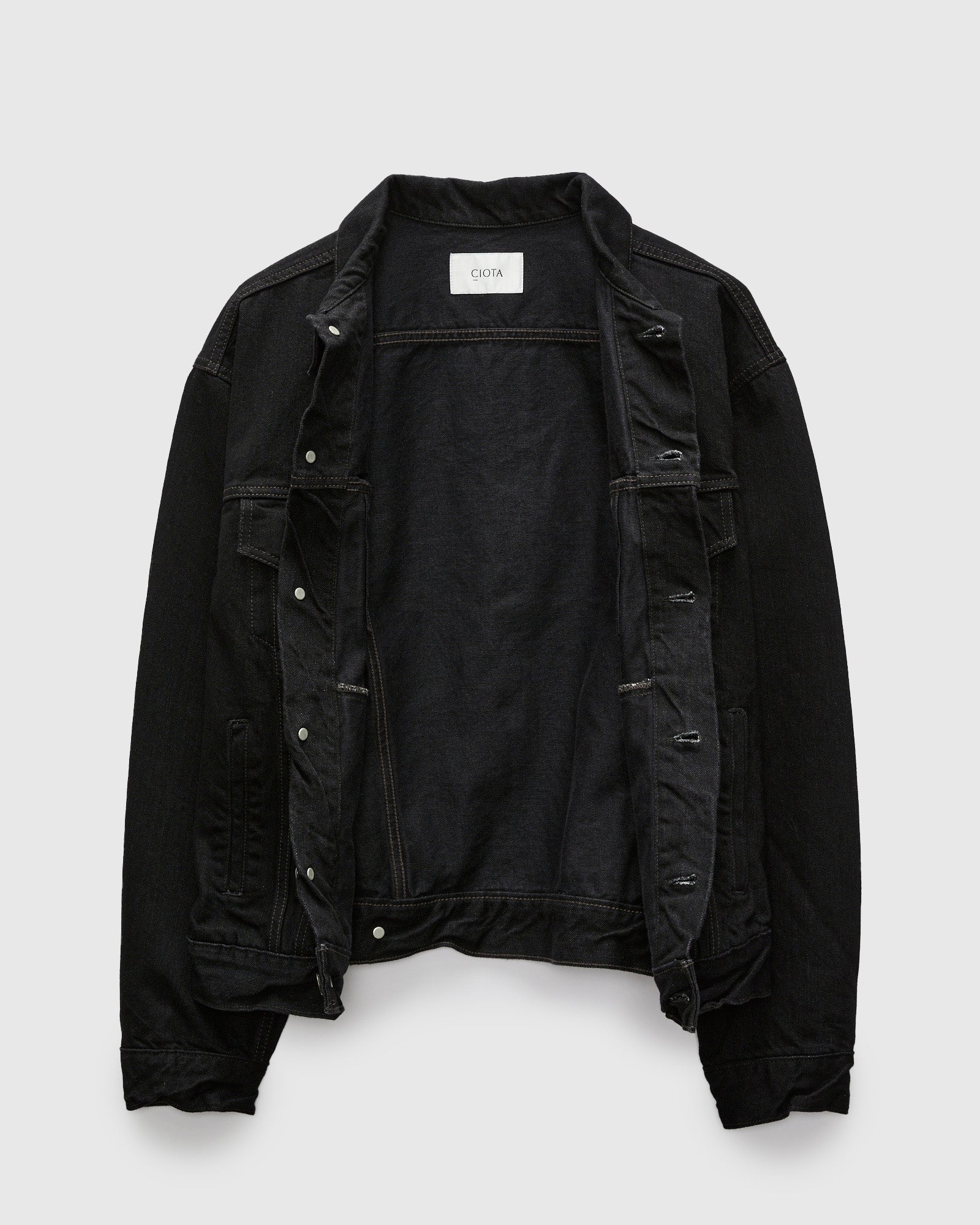 4 Pocket Denim Jacket in Rinse Black – Blue Owl Workshop