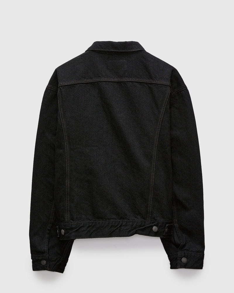 4 Pocket Denim Jacket in Rinse Black