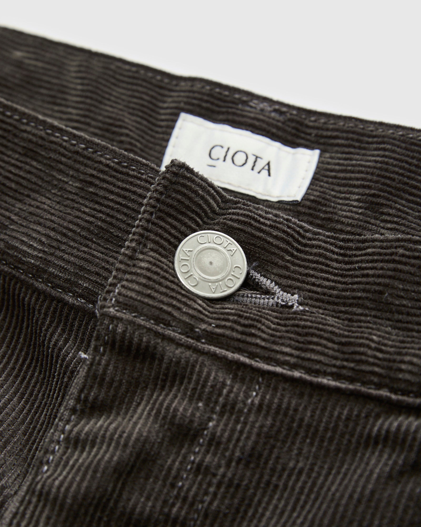 Baggy 5 Pocket Corduroy Pants in Charcoal Grey – Blue Owl Workshop