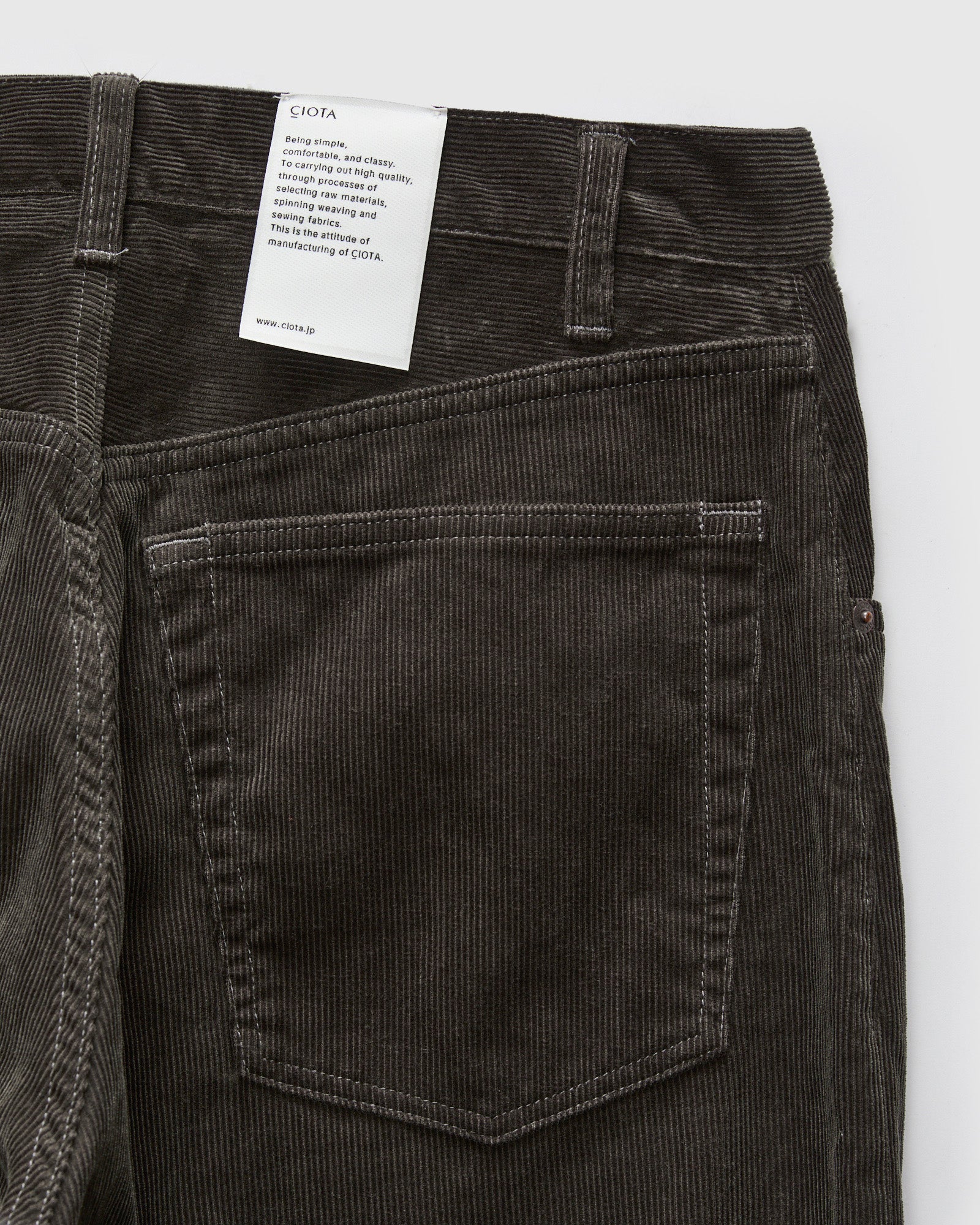 Baggy 5 Pocket Corduroy Pants in Charcoal Grey – Blue Owl Workshop