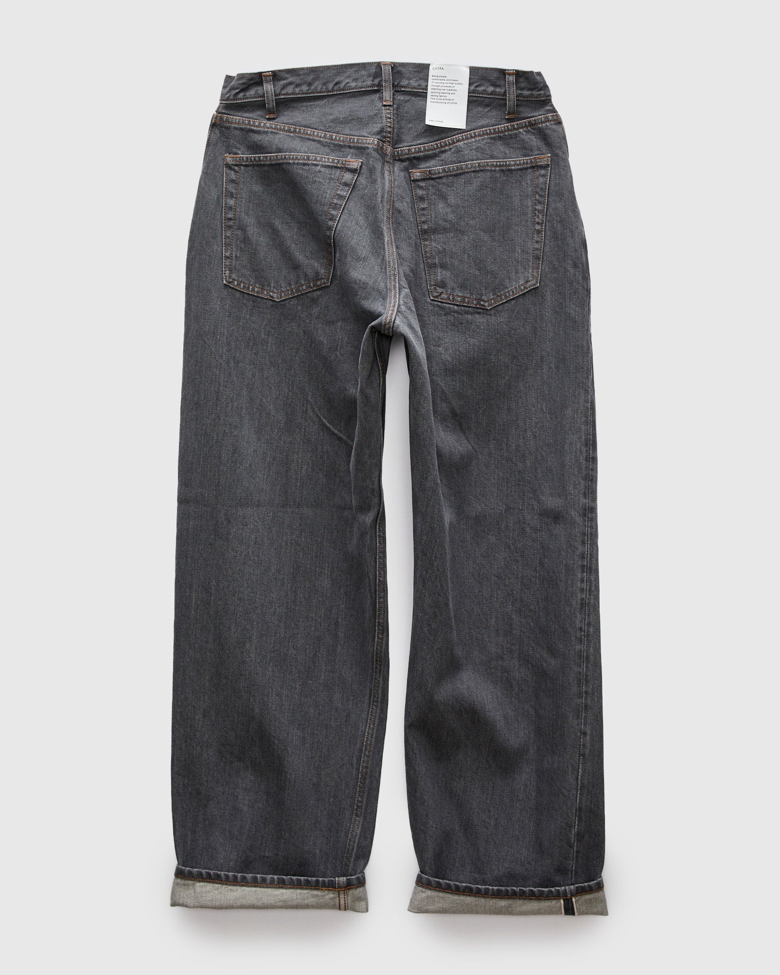 Baggy 5 Pocket Selvedge Denim Pants in Medium Grey – Blue Owl Workshop