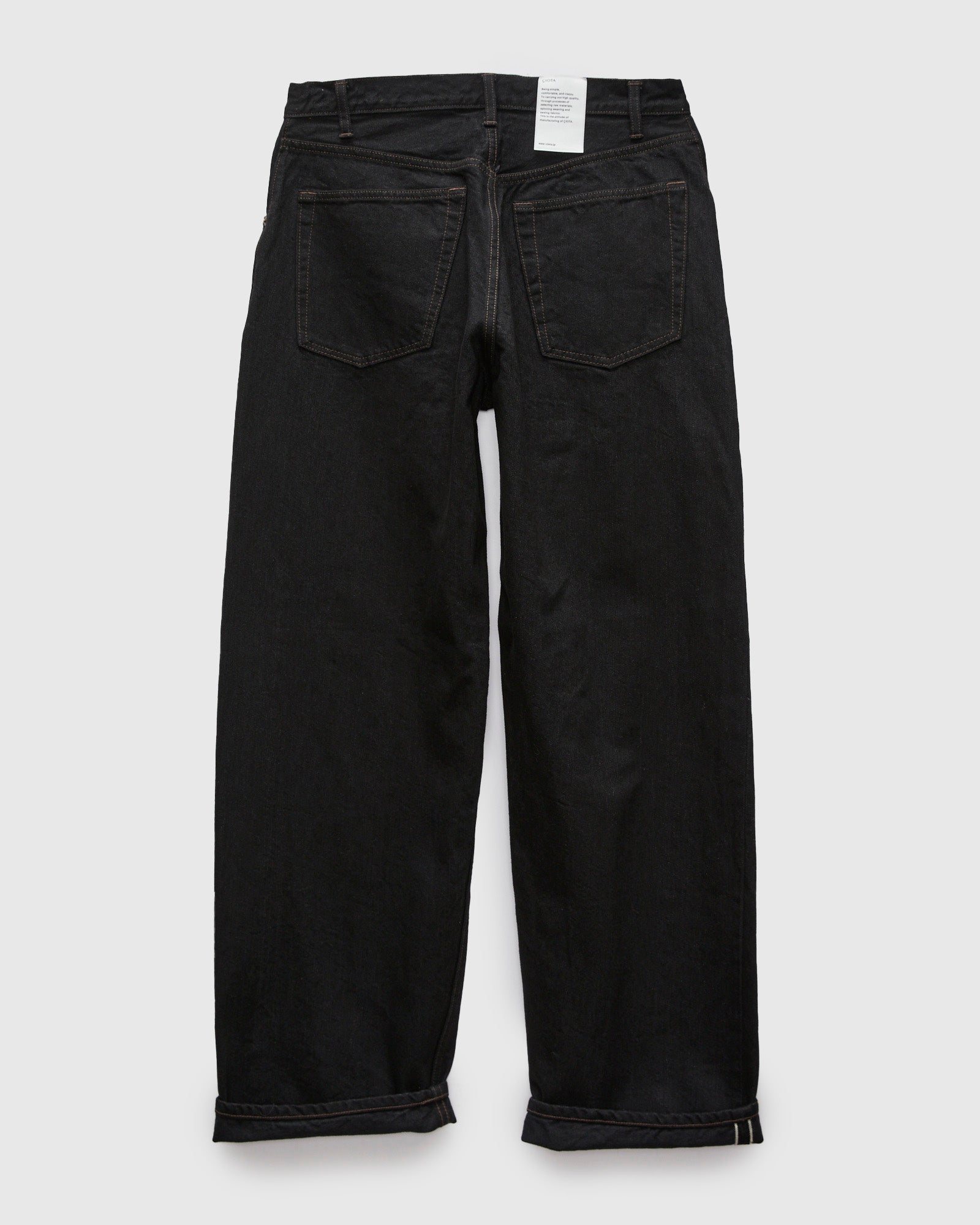 Baggy 5 Pocket Selvedge Denim Pants in Rinse Black – Blue Owl Workshop