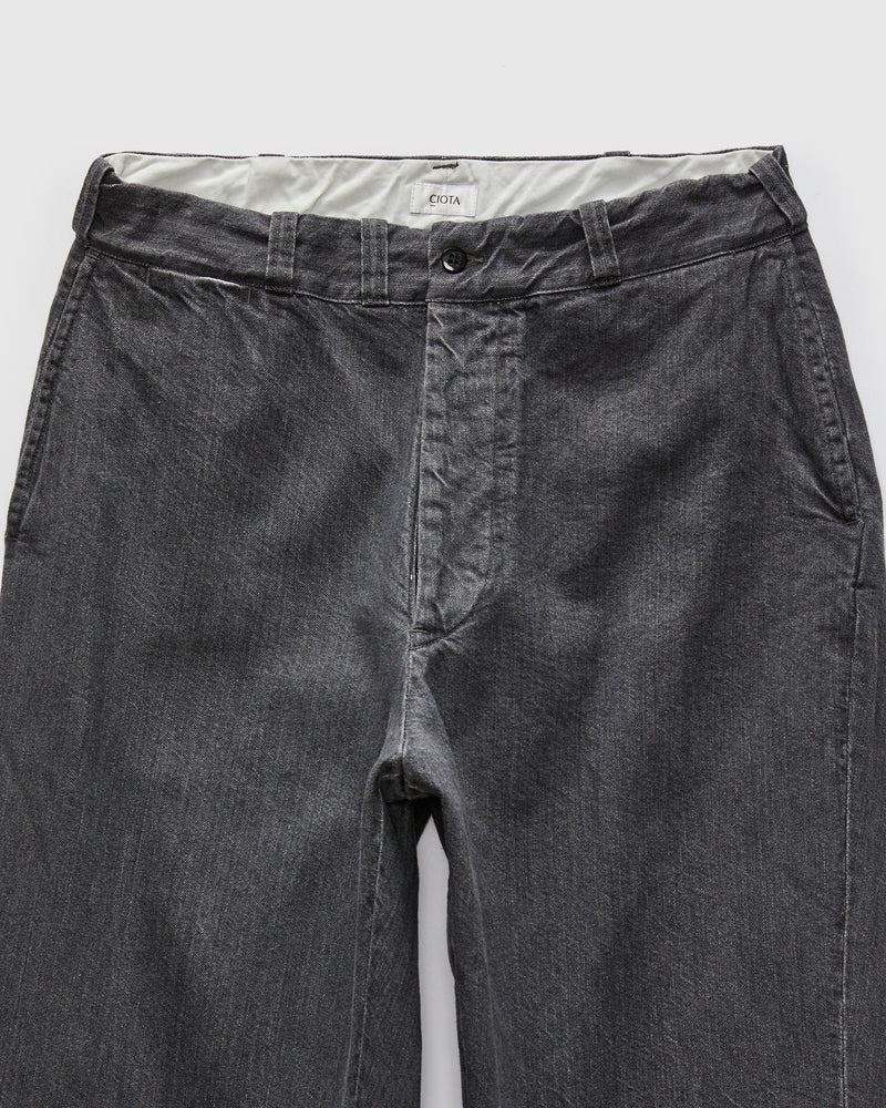 Denim Slacks in Medium Grey