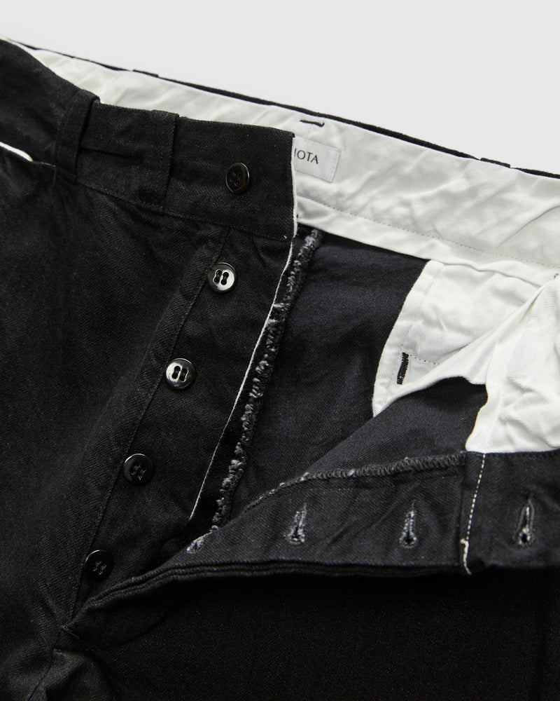 Denim Slacks in Rinse Black